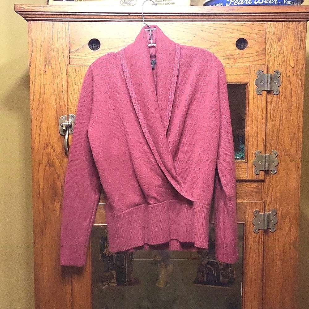 Ann Taylor Cashmere Shawl Collar Sweater Size M